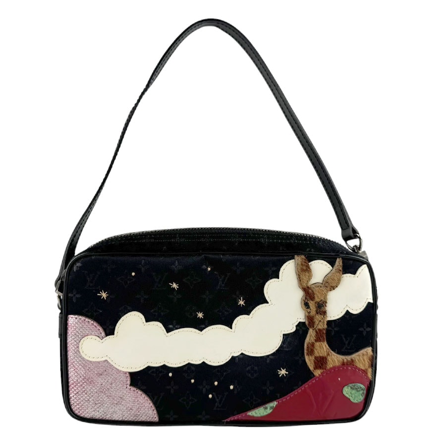 ルイ ヴィトン LOUIS VUITTON ハンドバッグ モノグラム サテン ポシェット コント ドゥ フェ モノグラムサテン ブラック レディース M92275【中古】 z9653