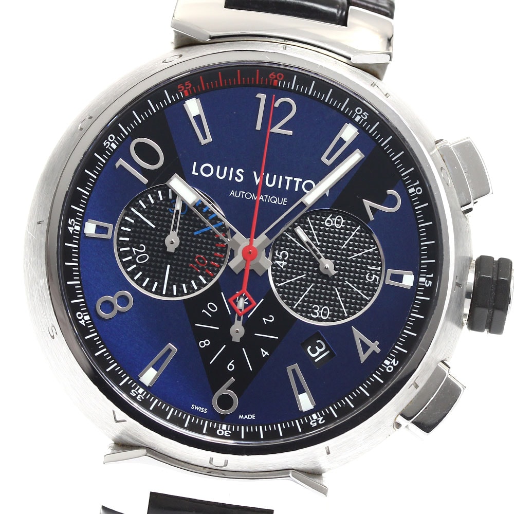 ルイ・ヴィトン タンブール  クロノグラフ Q102V メンズ 【中古】