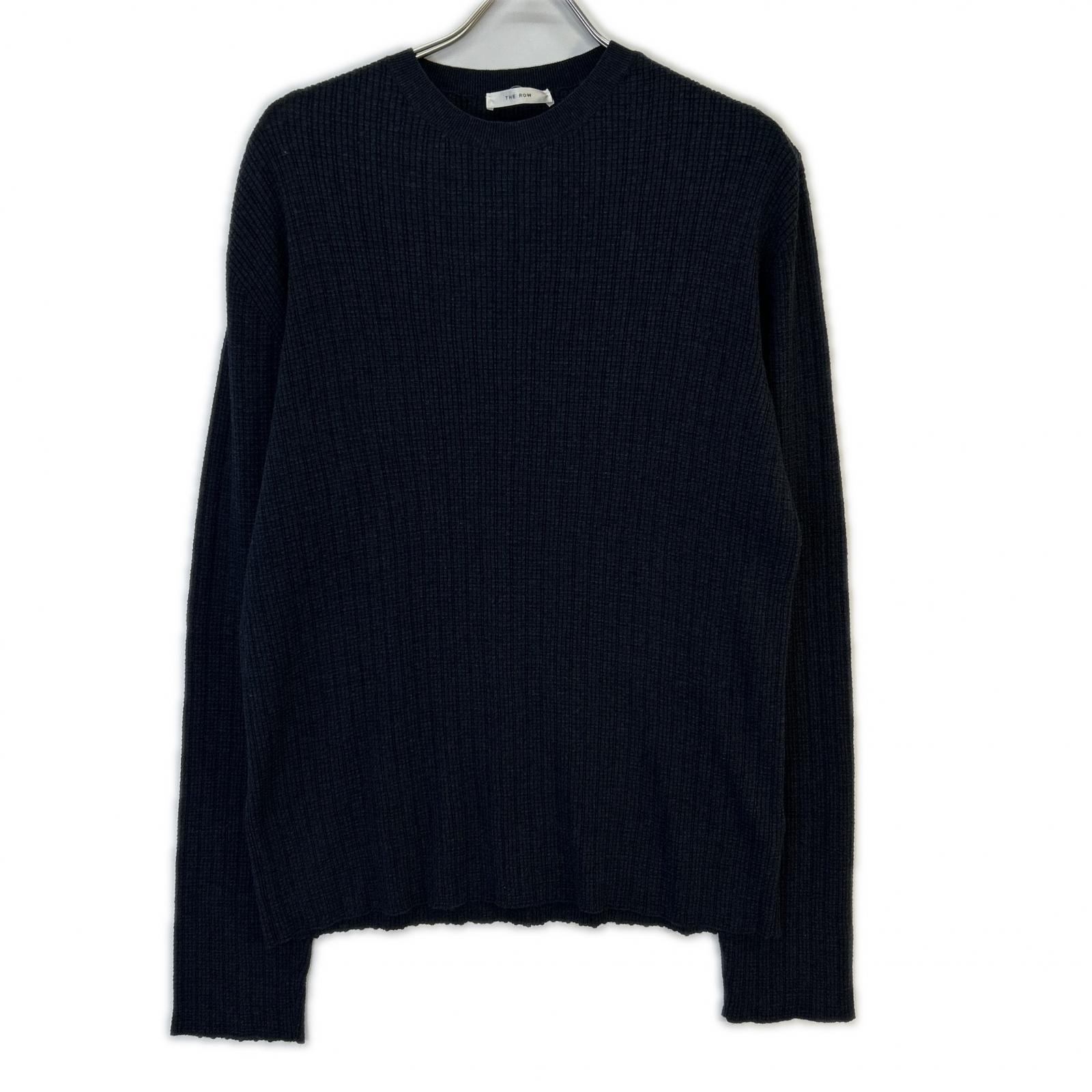 ザ ロウ 923 Y688 ネイビー コットン カシミヤ ニット S