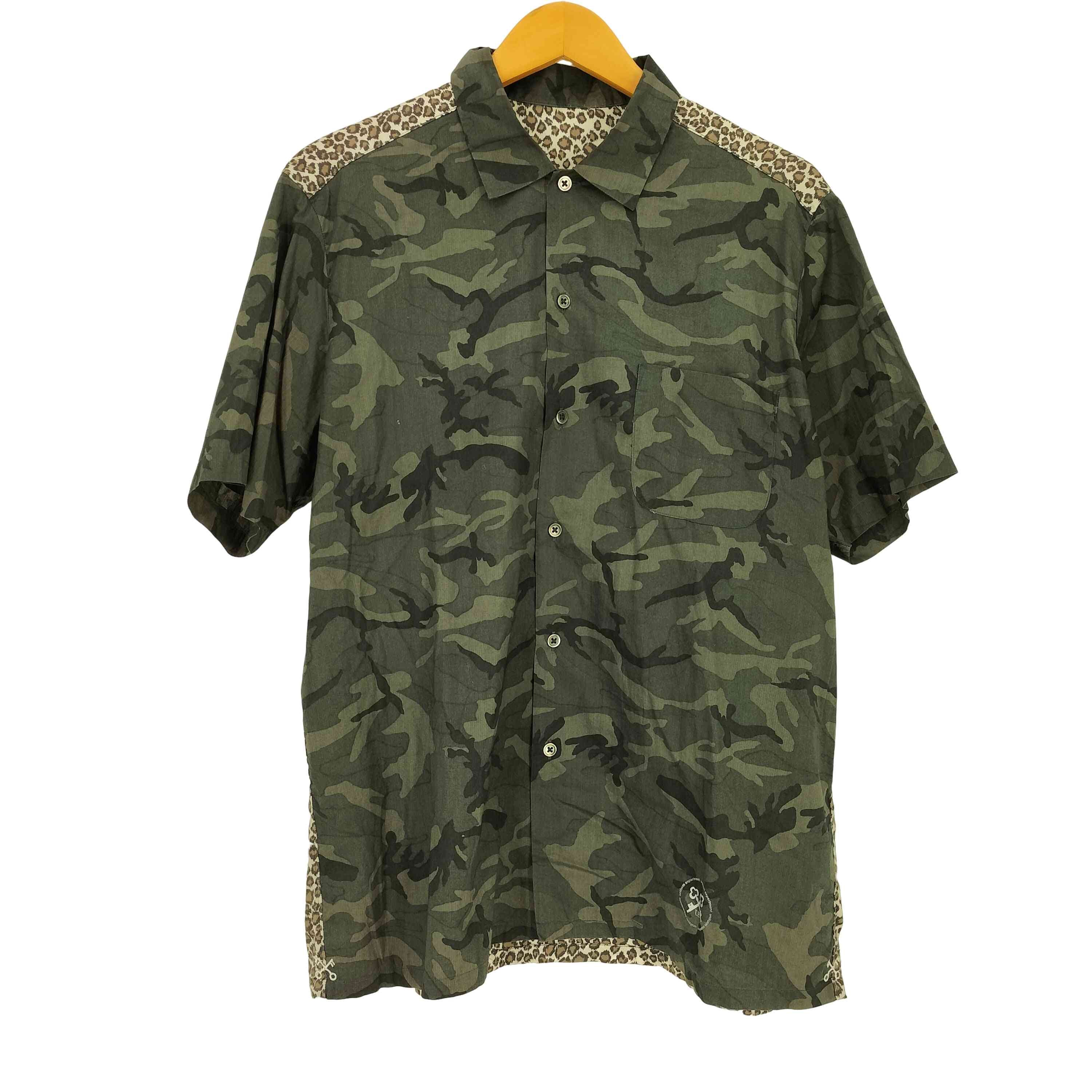 17SS S/S LEOPARD BACK PANEL REGULAR COLLAR SHIRT【1143577026468】