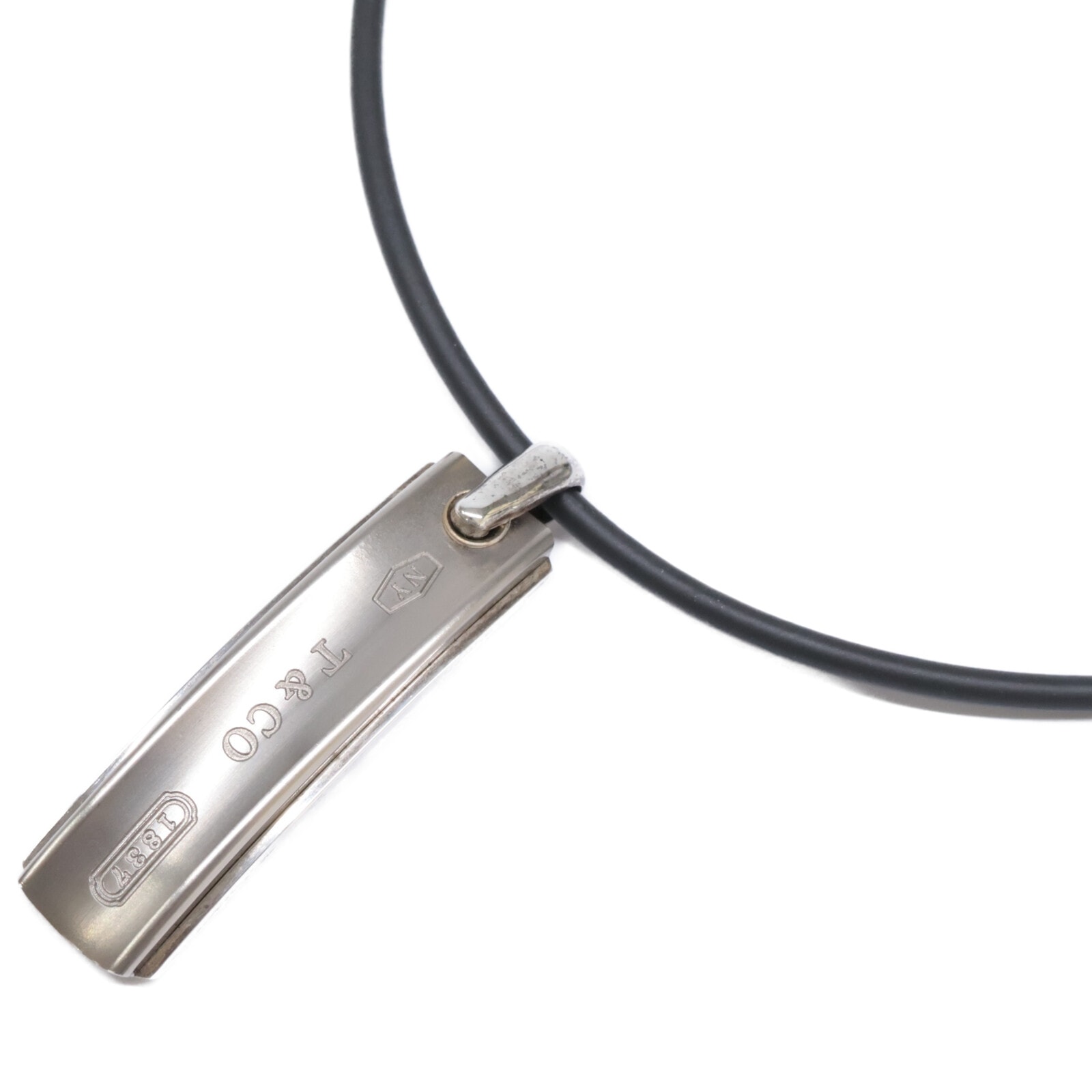 ティファニー 【美品】ティファニー1837 925 Ti バーペンダント コード