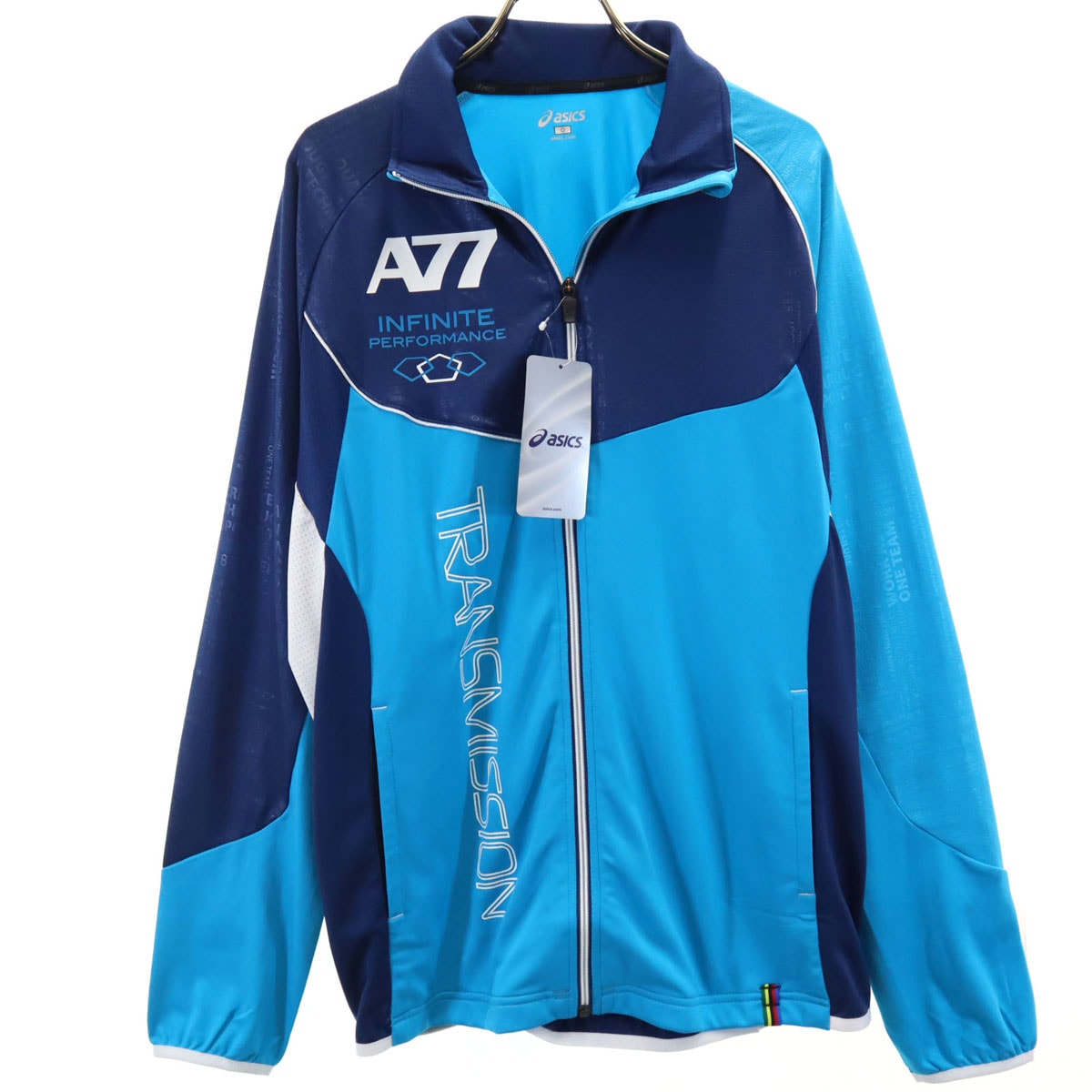 未使用 asics アシックス ランニング 長袖 トレーニング ジャケット O ブルー