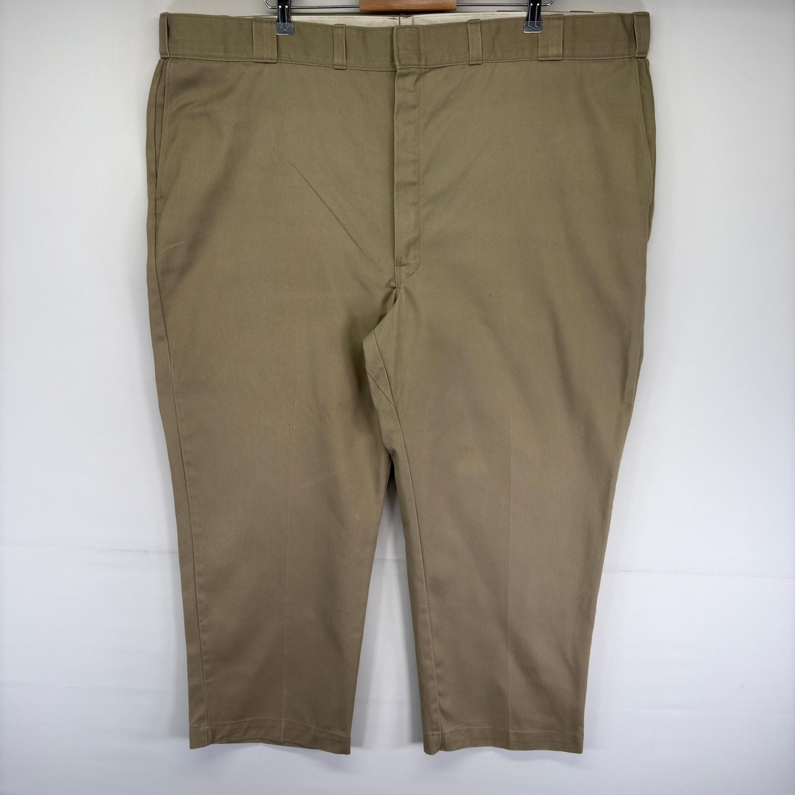 古着 ディッキーズ Dickies USA製 パンツ ワーク ワンポイントロゴ 大きいサイズ ワークパンツ  w50 L28  ベージュ系 メンズ