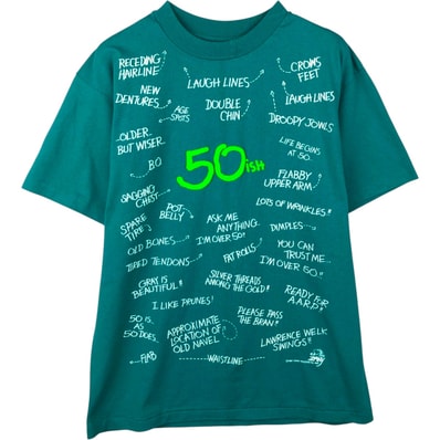 古着 90年代 ヘインズ Hanes Fifty-Fifty 青タグ プリントTシャツ USA製 メンズL相当/eaa639095