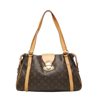 ルイ ヴィトン モノグラム ストレーザPM ハンドバッグ ショルダーバッグ M51186 ブラウン PVC レザー レディース LOUIS VUITTON 【中古】