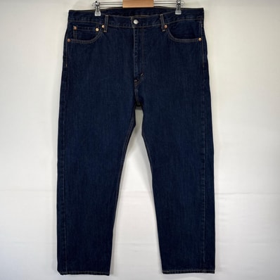 古着 リーバイス Levi's デニム パンツ 505 ストレート ジーパン インディゴブルー 大きいサイズ W42L32 ネイビー系 メンズ