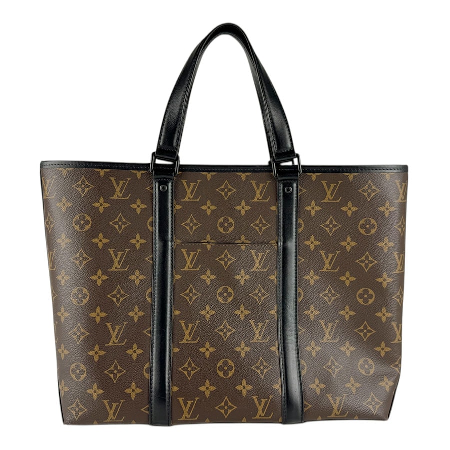 ルイ ヴィトン LOUIS VUITTON ハンドバッグ ショルダーバッグ モノグラムマカサー ウィークエンド トートPM モノグラムキャンバス/レザー ブラウン/ブラック メンズ M45734【中古】 z8443
