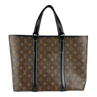 ルイ ヴィトン LOUIS VUITTON ハンドバッグ ショルダーバッグ モノグラムマカサー ウィークエンド トートPM モノグラムキャンバス/レザー ブラウン/ブラック メンズ M45734【中古】 z8443