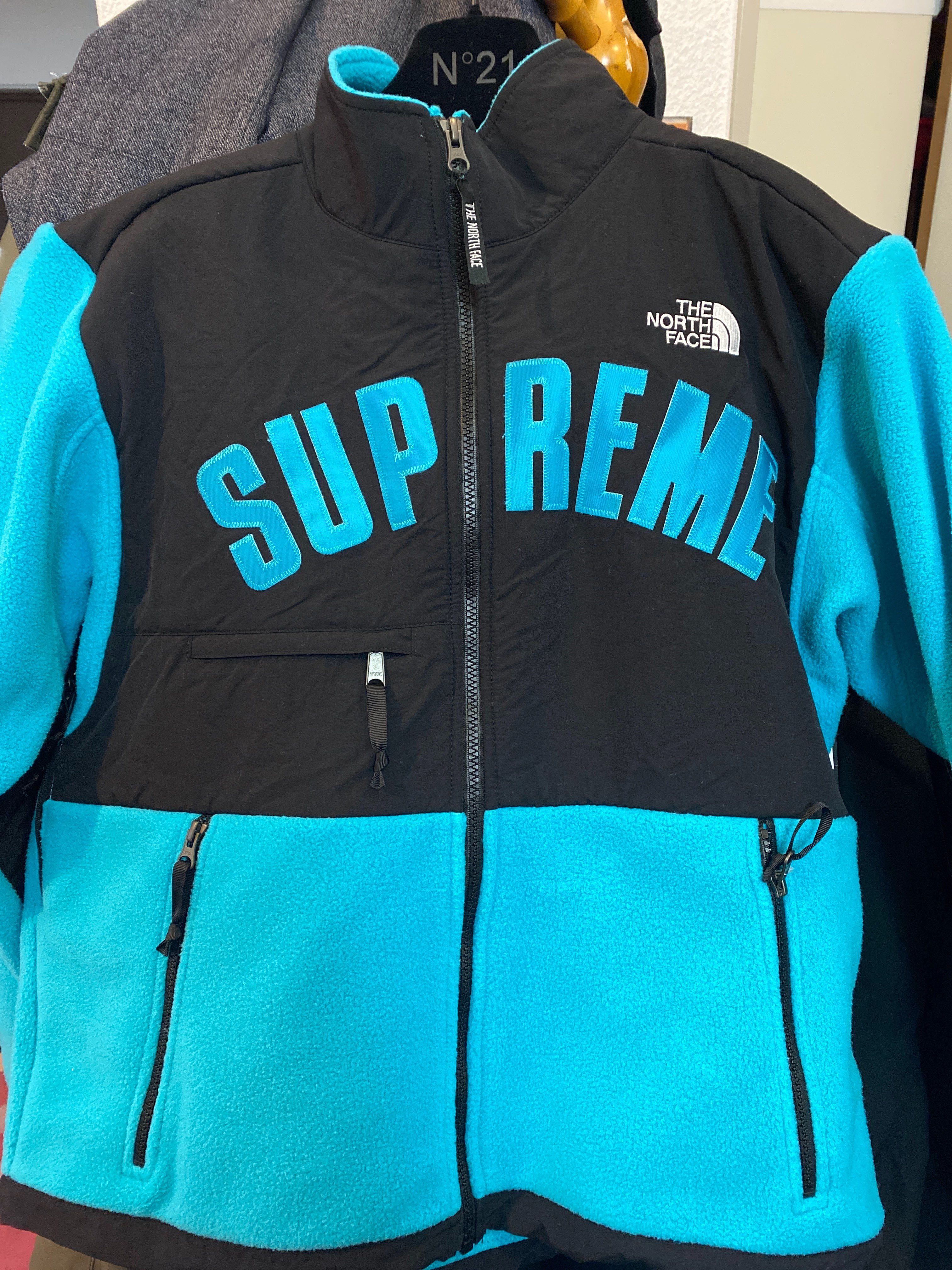 Supreme x The North Face Arc Logo Denali Fleece Jacket "Blue"