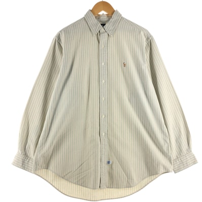 古着 ラルフローレン Ralph Lauren 長袖 ボタンダウンストライプシャツ メンズXL相当/eaa512384