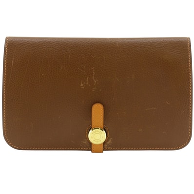 エルメス ドゴンGM バイカラー □K ユニセックス長財布