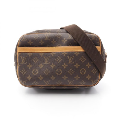 ルイ・ヴィトン LOUIS VUITTON リポーターPM ショルダーバッグ バッグ PVCコーティングキャンバス レザー モノグラム レディース ブラウン系 M45254 【中古】