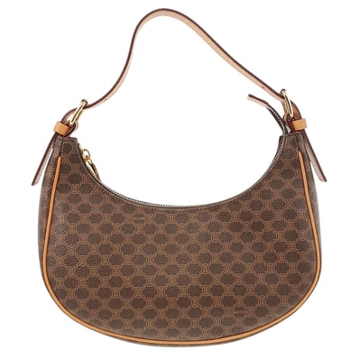 CELINE セリーヌ AVA ワンショルダーバッグ 193952 コーティングキャンバス カーフ ブラウン レディース【中古】