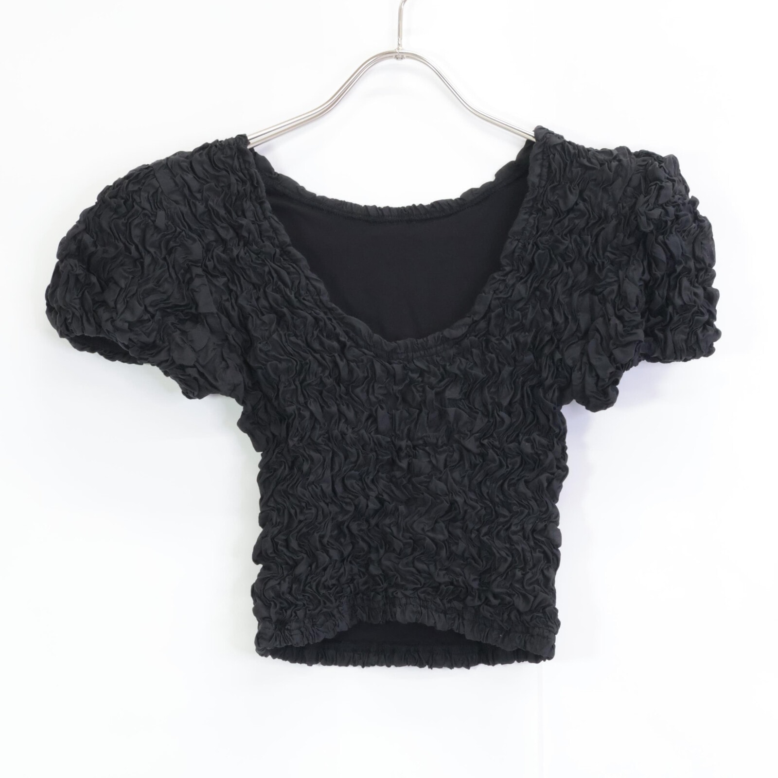 クラネ 25SS ブラック 18105-1252 W FACE SHIRRING TOPS 1
