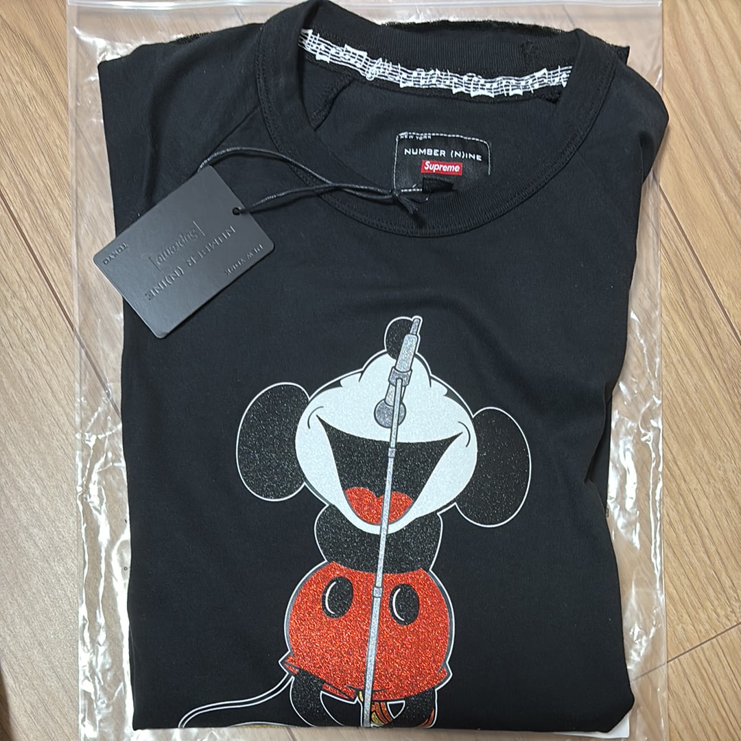 Supreme x Number (N)ine x Mickey Mouse Raglan L/S Top 