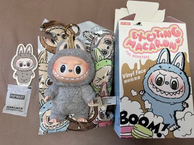 POP MART THE MONSTERS (LABUBU) Exciting Macaron Plush Series SESAME BEAN