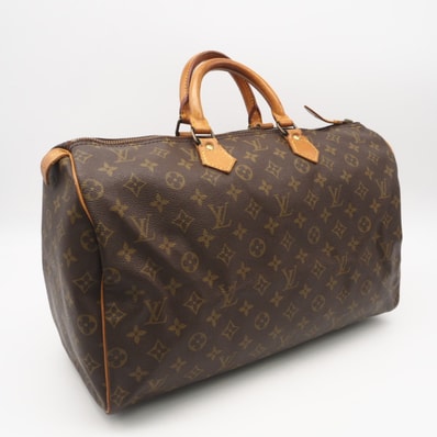LOUIS VUITTON ルイ・ヴィトン モノグラム スピーディ40 M41522 ボストンバッグ ブラウン コーティングキャンバス レザー レディース
