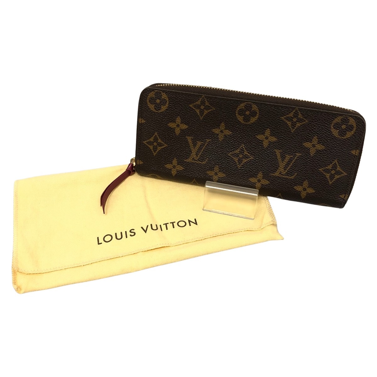 □□LOUIS VUITTON ルイヴィトン 長財布 モノグラム ポルトフォイユ・クレマンス M60742 フューシャ