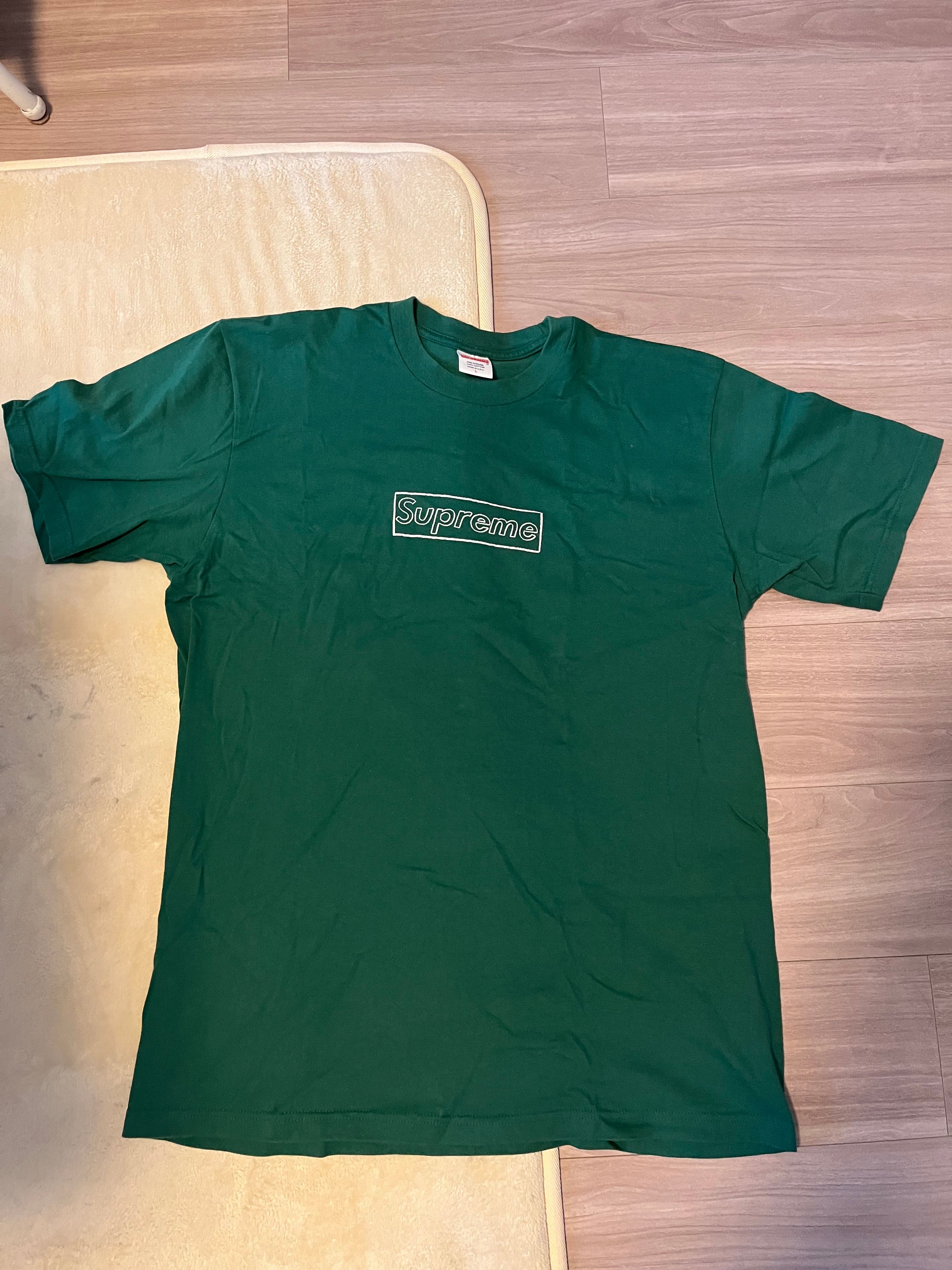 Supreme KAWS Chalk Logo Tee "Light Pine"