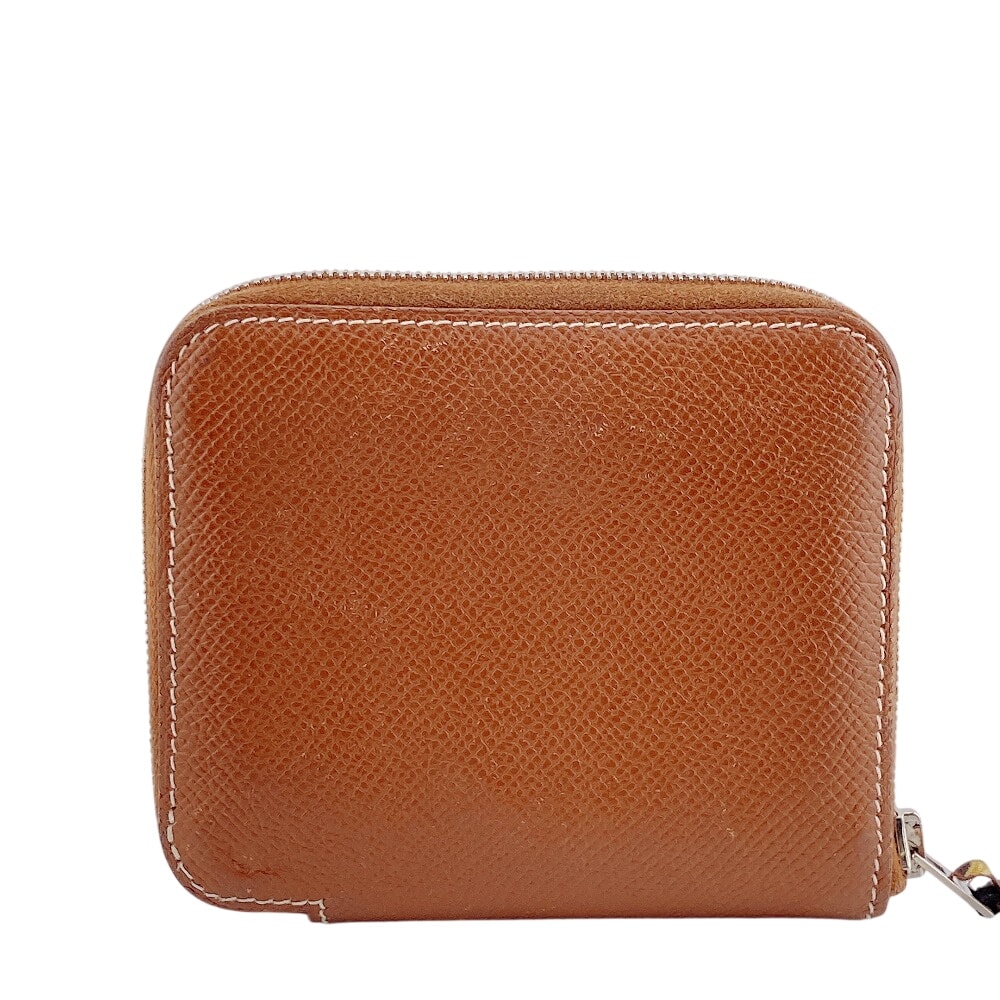 エルメス HERMES コインケース アザップ コンパクト シルクイン コンパクトウォレット ライオン □M ブラウン