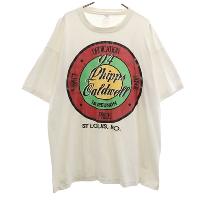 FRUIT OF THE LOOM フルーツオブザルーム 90s USA製 オールド Phipps プリント 半袖 Tシャツ XL ホワイト シングルステッチ