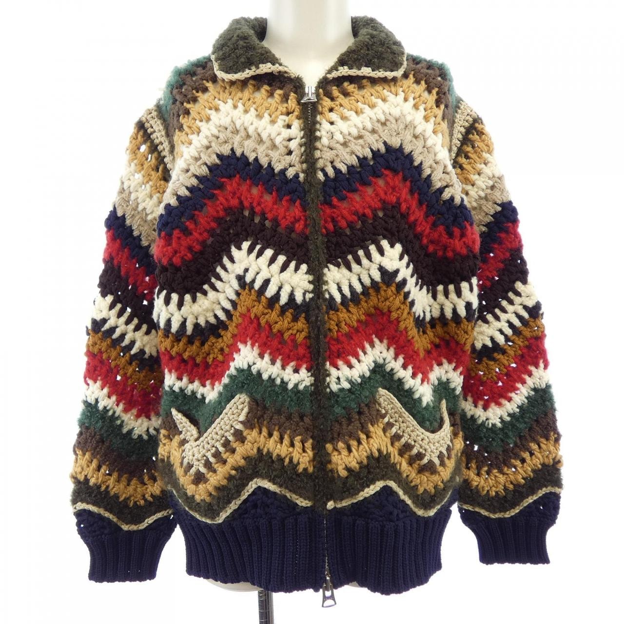 サカイ SACAI MIX CROCHET KNIT BLOUSON 26-04130M ジャケット