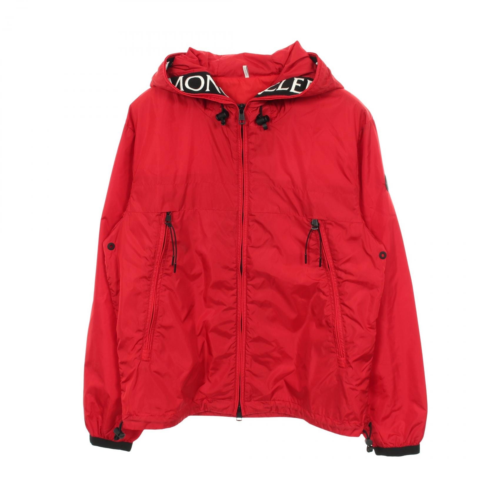 モンクレール MONCLER MASSEREAU フード付き ナイロンジャケット 衣料品 アウター ナイロン メンズ レッド系 【中古】