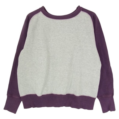 The REAL McCOY'S ザリアルマッコイズ スウェット JOE McCOY フリーダムスリーブ ツートンカラー スウェット パープル系 36【中古】