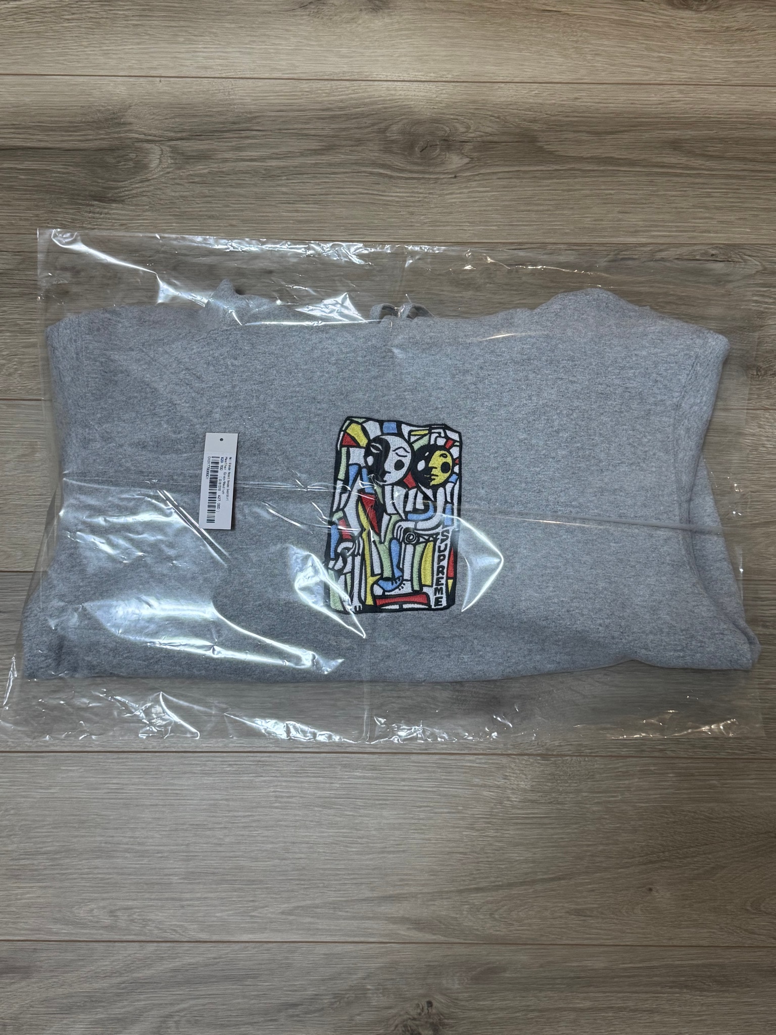 Supreme Neil Blender Mosaic Hooded Sweatshirt "Heather Grey"
