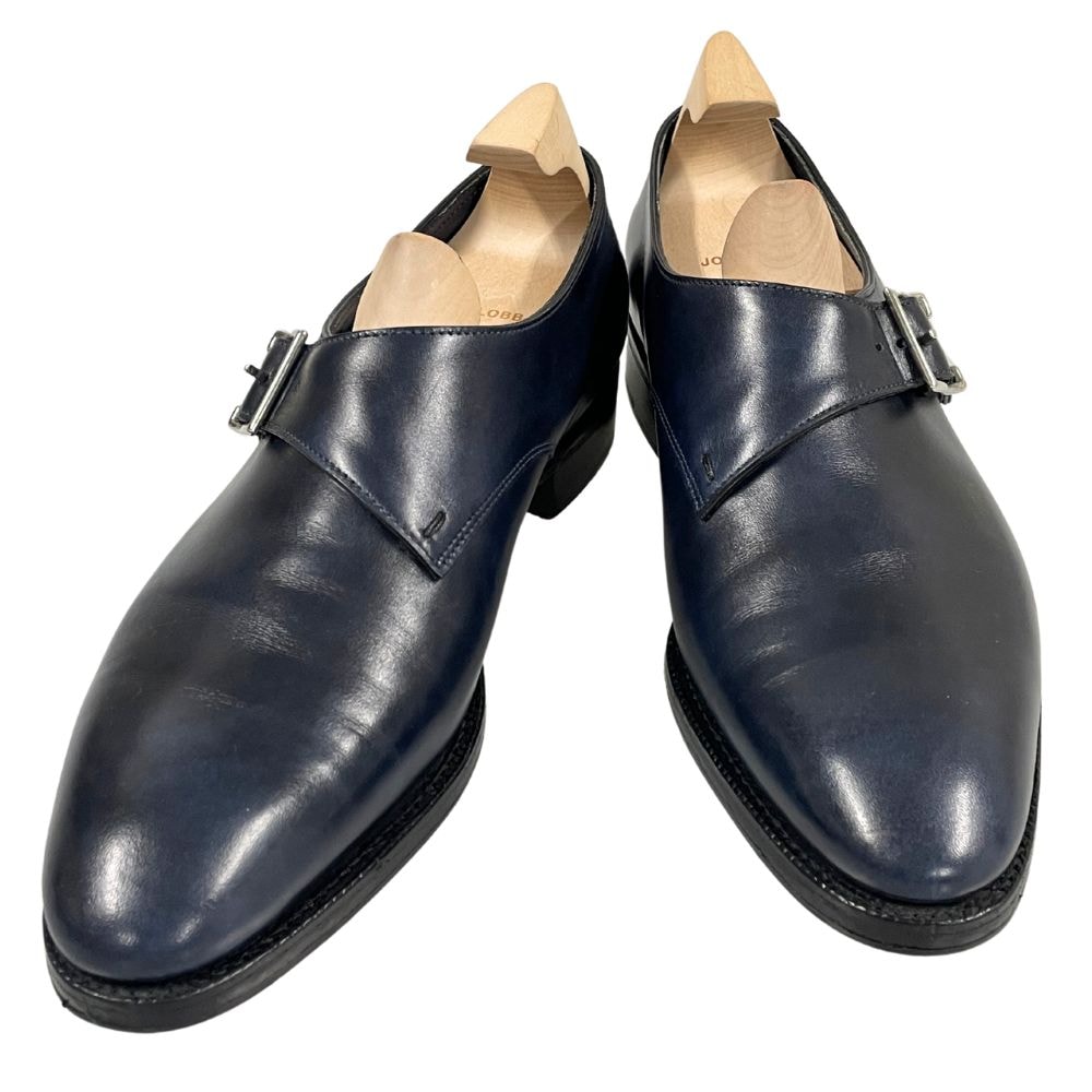 JOHN LOBB ジョンロブ スワイア シングルモンク レザーシューズ シューツリー付属 ネイビー サイズ 5.5  40124