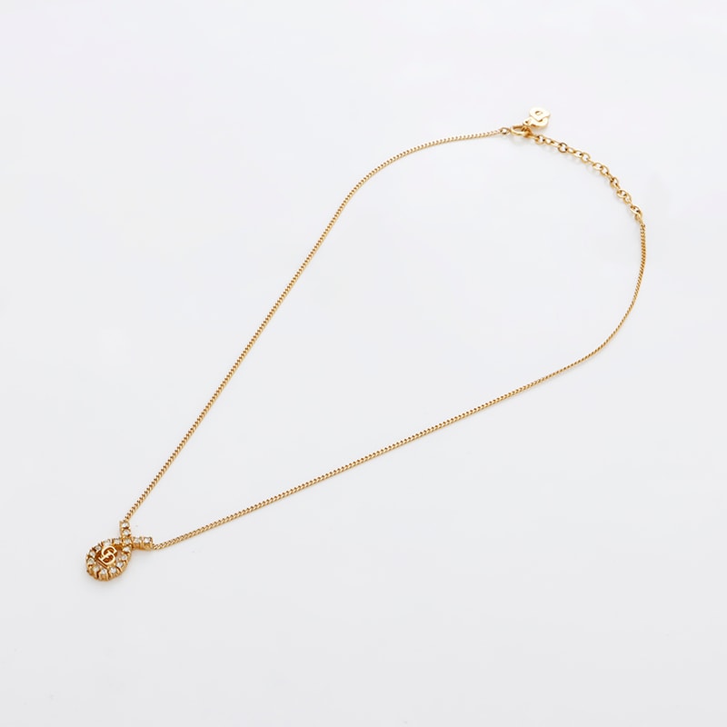 【クリスマス特別価格】 ディオール Dior ラインストーン ネックレス【中古】