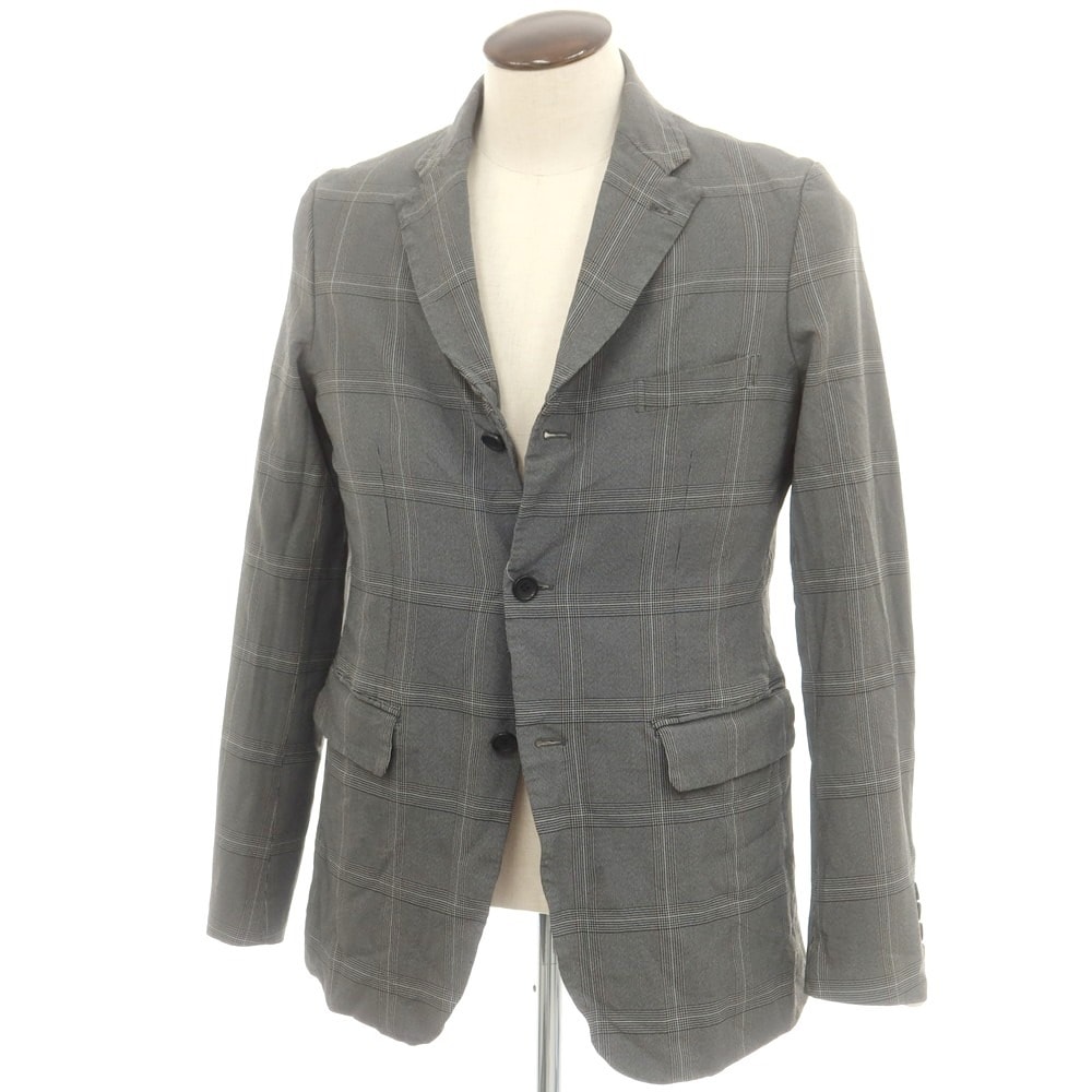 【中古】コムデギャルソン オムドゥ COMME des GARCONS HOMME DEUX 2025年春夏 しわ加工 テーラードジャケット グレー【サイズL】【メンズ】