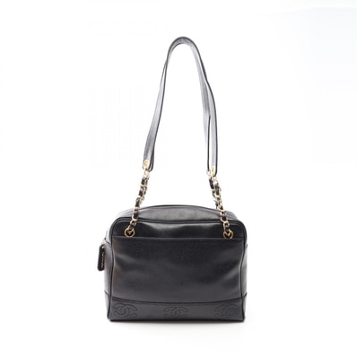 シャネル CHANEL トリプルココ ショルダーバッグ バッグ キャビアスキン(グレインドカーフ) レディース ブラック系 【中古】