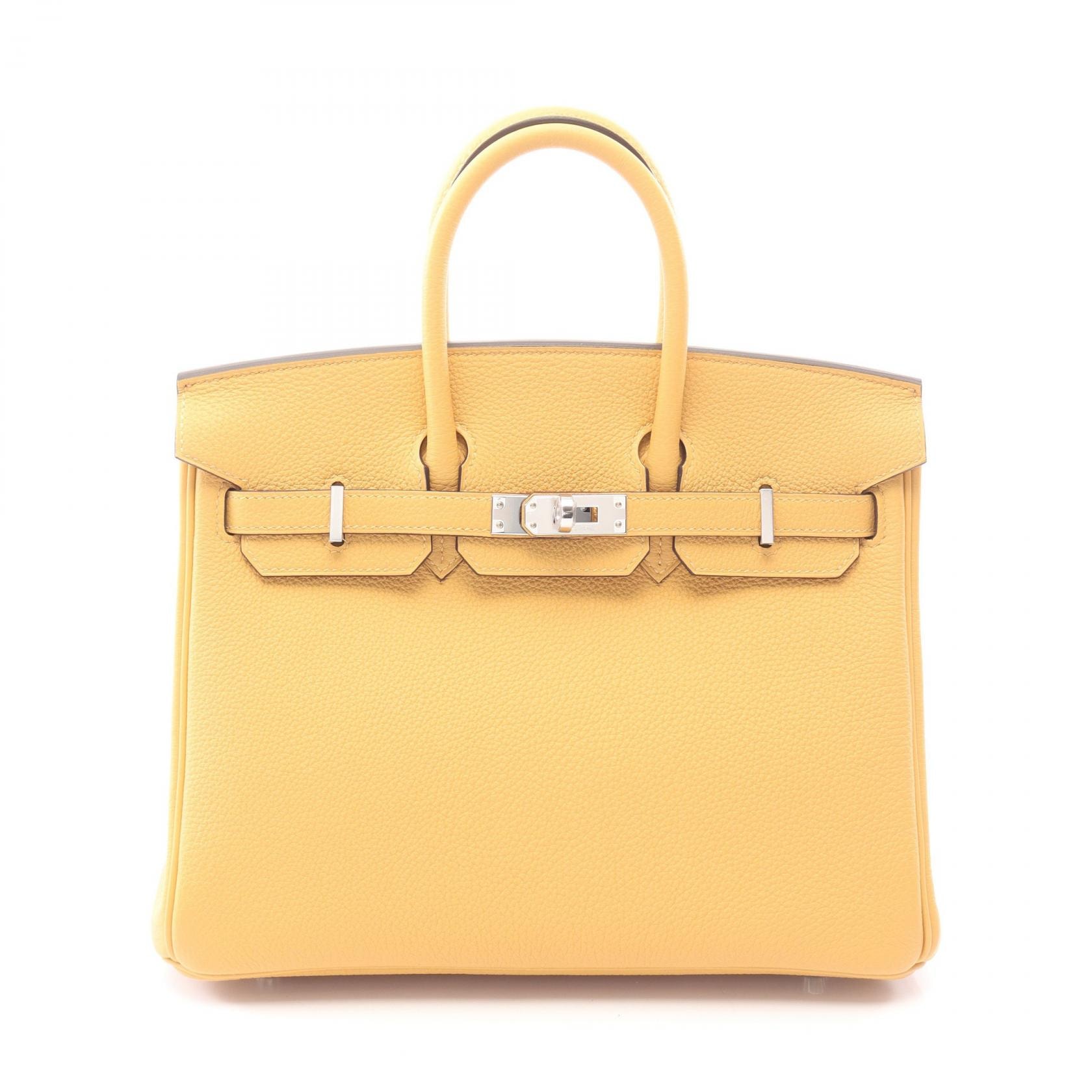 エルメス HERMES バーキン25 ハンドバッグ バッグ レザー トゴ トゴ パイユ K刻印(2025年製造) レディース イエロー系 041344CK 【中古】