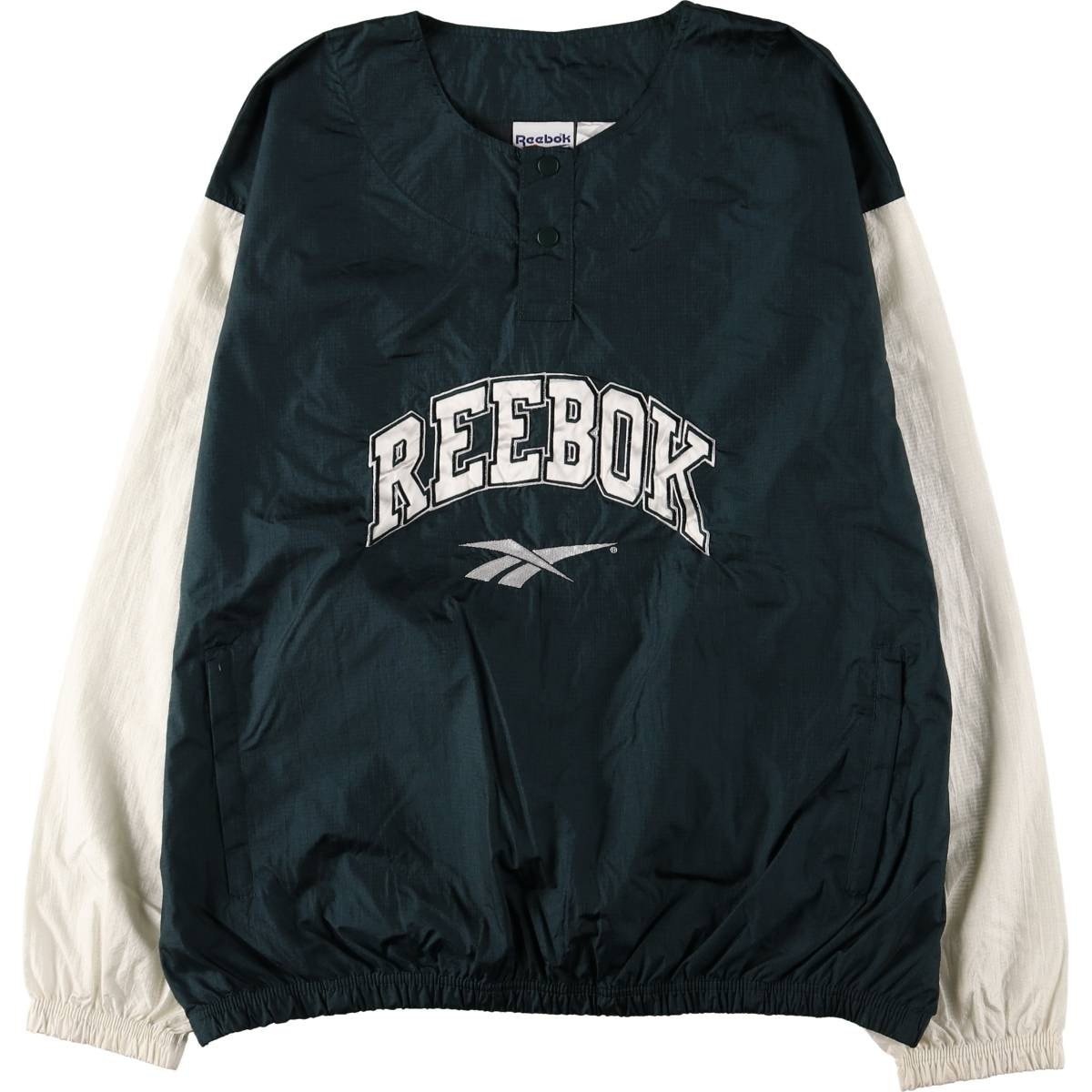 古着 90年代 リーボック Reebok ヘンリーネック リップストップ ナイロンプルオーバー メンズXL相当 ヴィンテージ/eaa592218