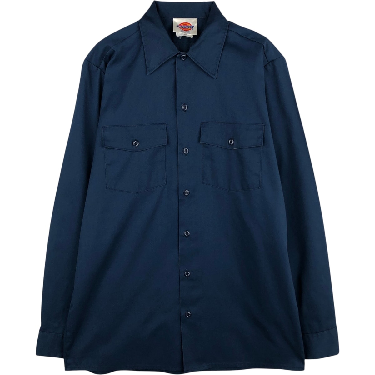 古着 80~90年代 ディッキーズ Dickies 長袖 ワークシャツ USA製 メンズM相当 ヴィンテージ/eaa625295