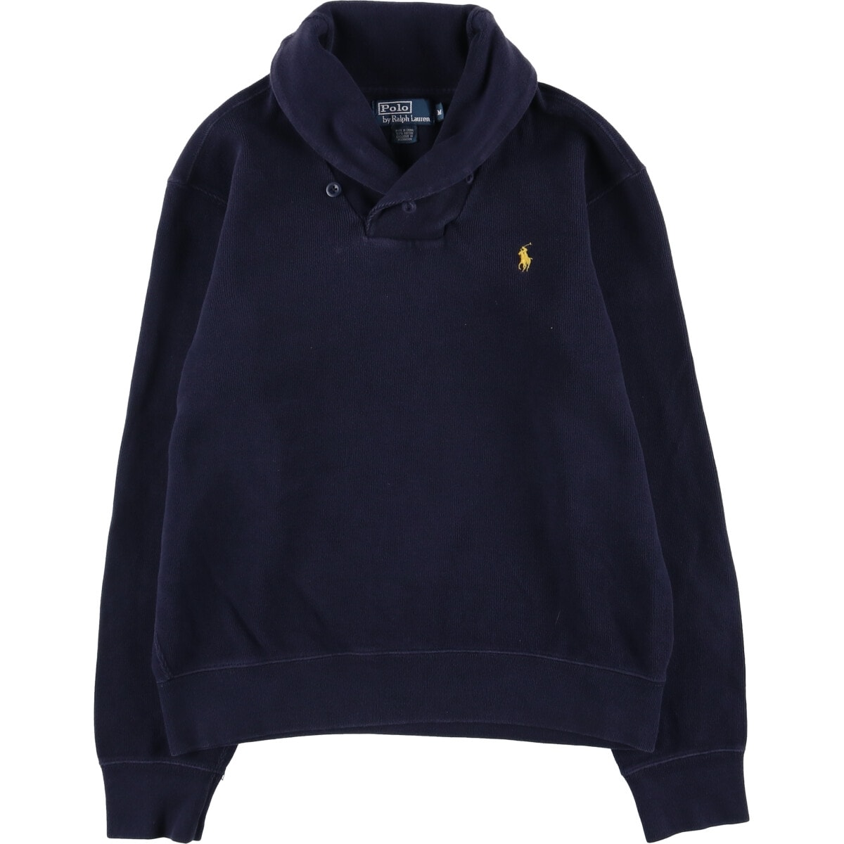 古着 ラルフローレン Ralph Lauren POLO by Ralph Lauren ショールカラー ワンポイントロゴスウェットシャツ トレーナー メンズM相当/eaa576536