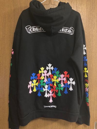 クロム ハーツ マルチ カラー クロス セメトリー フーディー "ブラック"