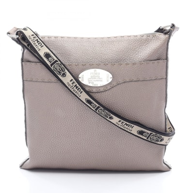 フェンディ FENDI セレリア ショルダーバッグ バッグ レザー レディース ベージュ系 【中古】