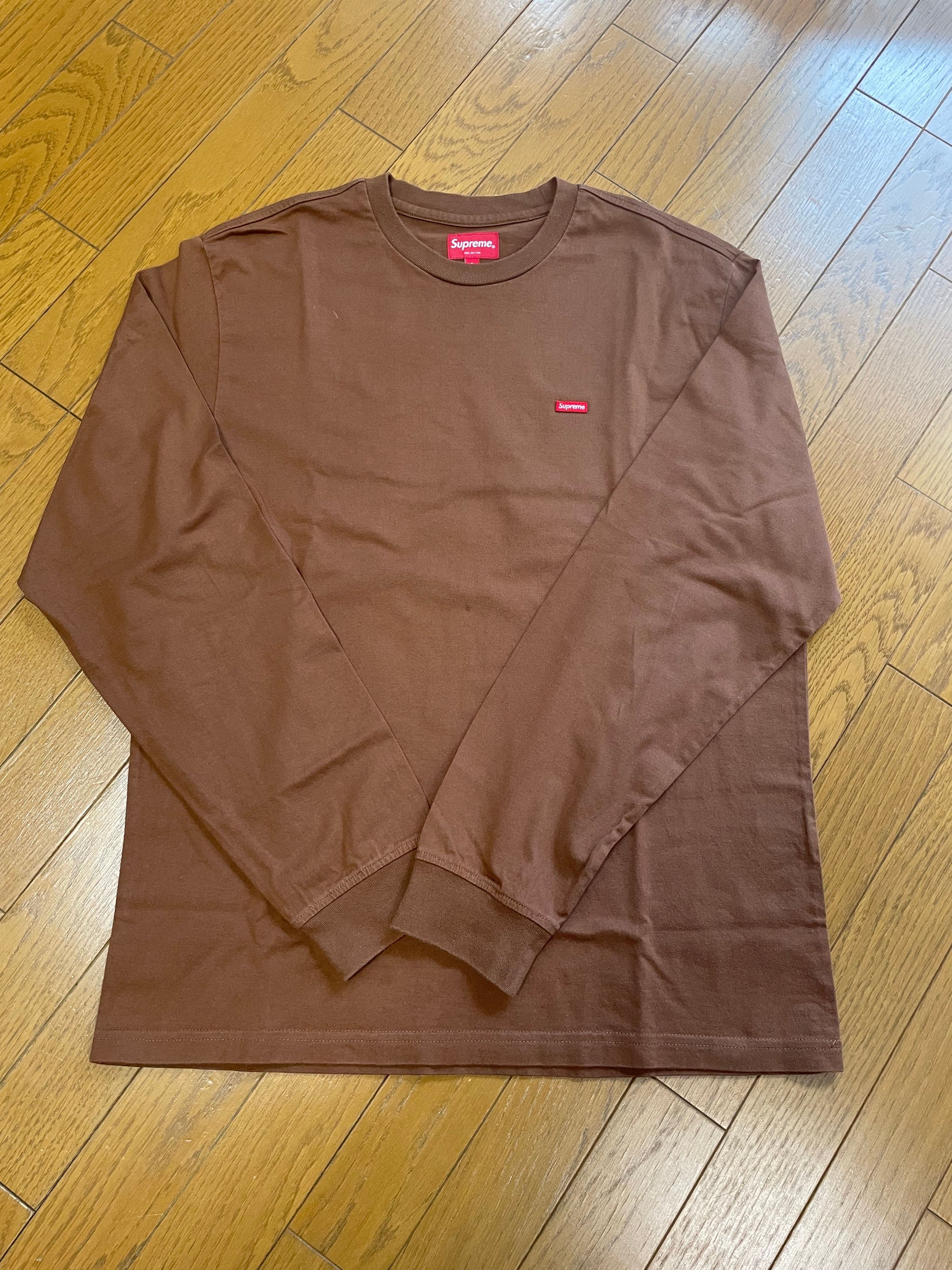 Supreme Small Box L/S Tee Brown/Small