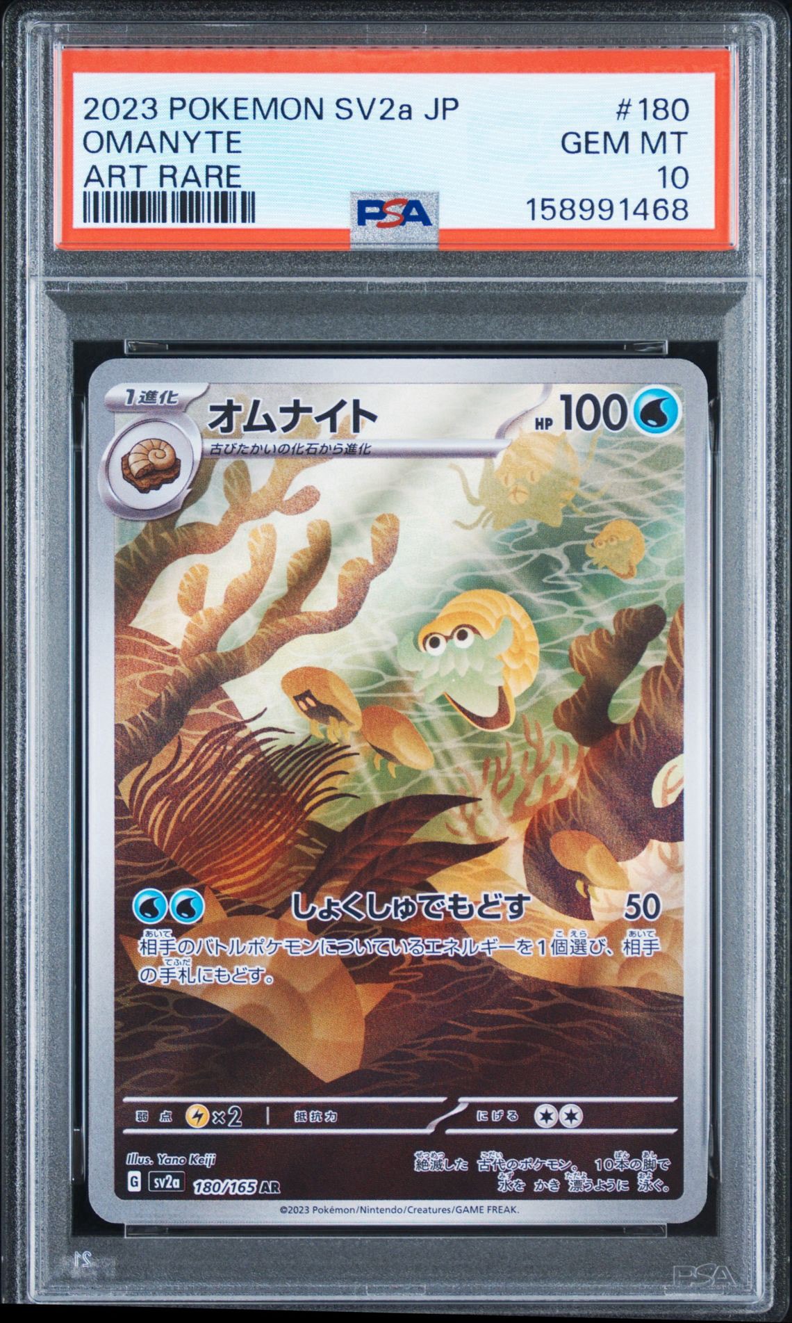 オムナイト AR[SV2a 180/165](強化拡張パック「ポケモンカード151」)