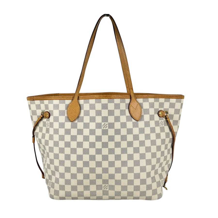 ルイ ヴィトン LOUIS VUITTON ハンドバッグ トートバッグ ダミエ アズール ネヴァーフルMM ダミエアズールキャンバス アイボリー ユニセックス N41361【中古】 z11293