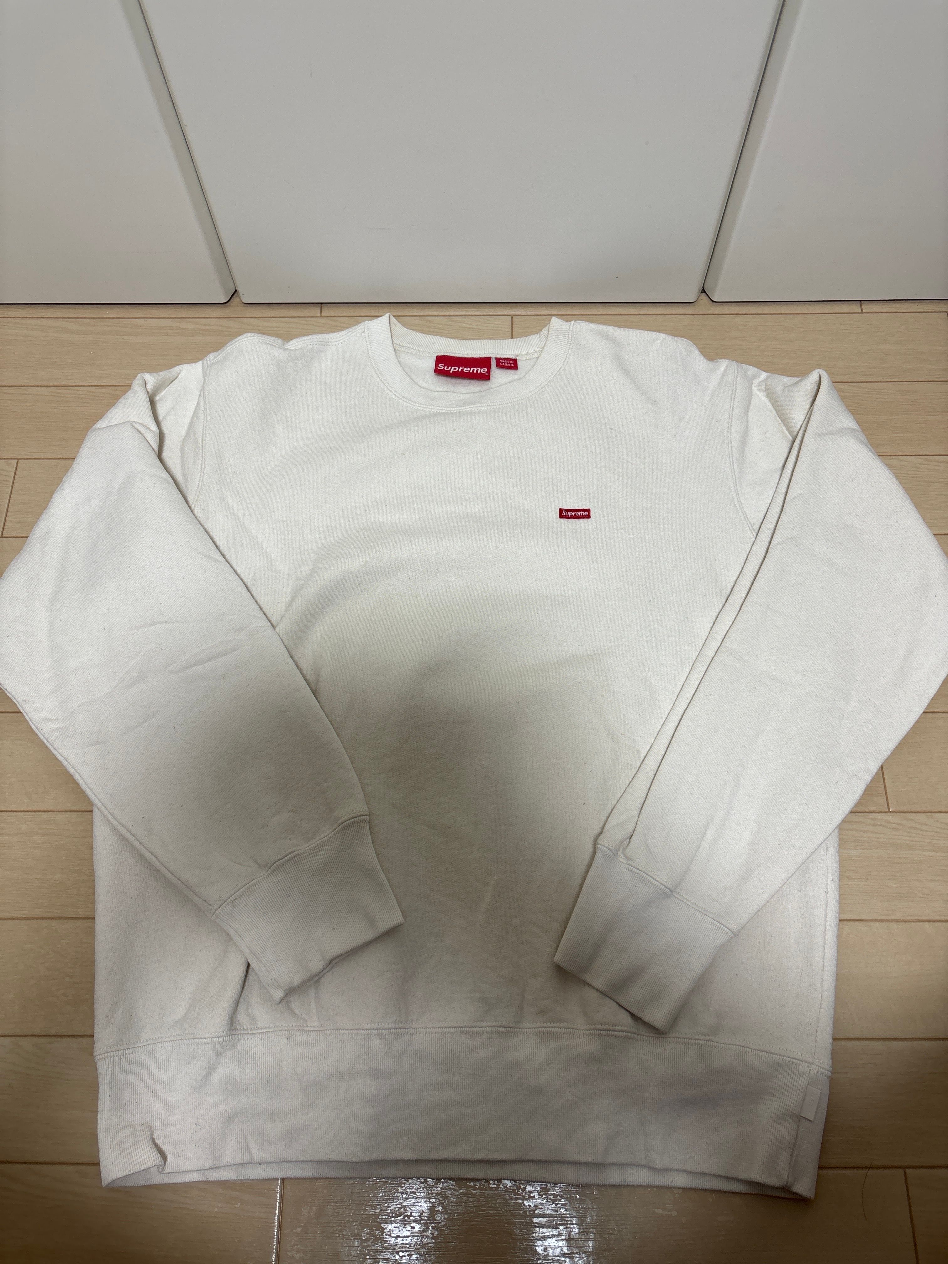 Supreme Small Box Crewneck "Ivory" (19FW)