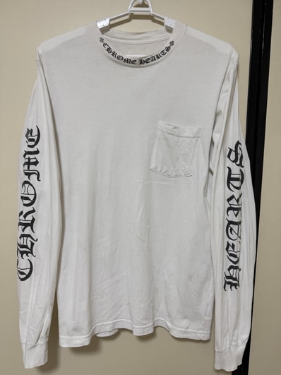 Chrome Hearts Neck Logo Pocket L/S Tee "White"