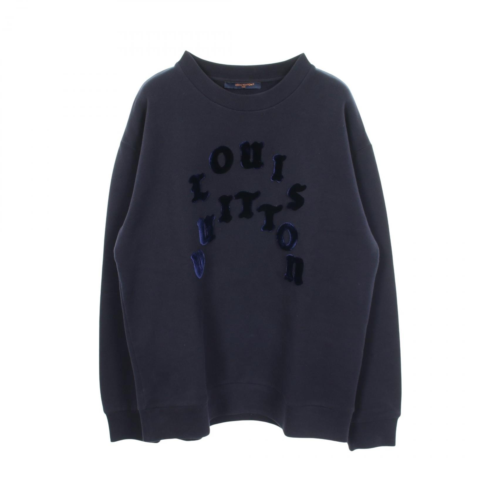 ルイ・ヴィトン LOUIS VUITTON タフタージュ ロゴクルーネック スウェット 衣料品 トップス コットン メンズ ネイビー系 RM231Q IHN HOY42W 【中古】