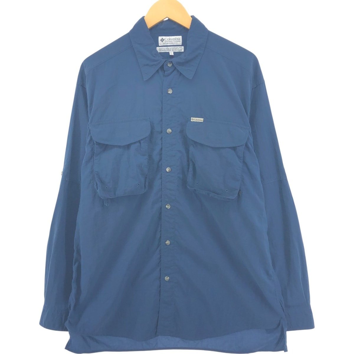 古着 90~00年代 コロンビア Columbia 長袖 フィッシングシャツ ロールアップシャツ メンズL相当 ヴィンテージ/eaa473789