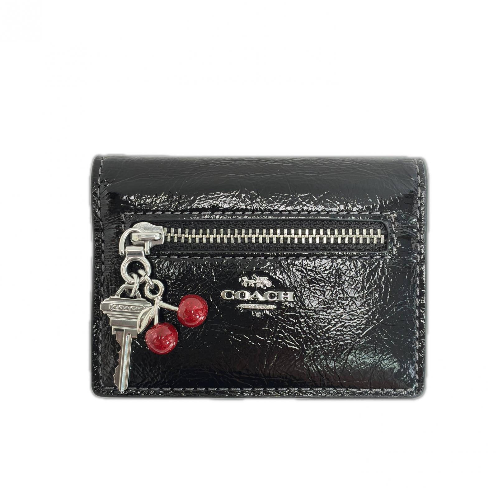 COACH コーチ カードケース チェリー キー CEZ23 ブラック