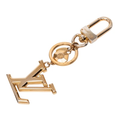 ルイ ヴィトン ポルトクレ LVファセット キーリング キーケース キーホルダー M65216 ゴールド メッキ レディース LOUIS VUITTON 【中古】