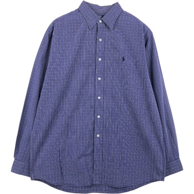 古着 ラルフローレン Ralph Lauren POLO by Ralph Lauren LOWELL SPORT 長袖 コットンチェックシャツ メンズL相当/eaa659320