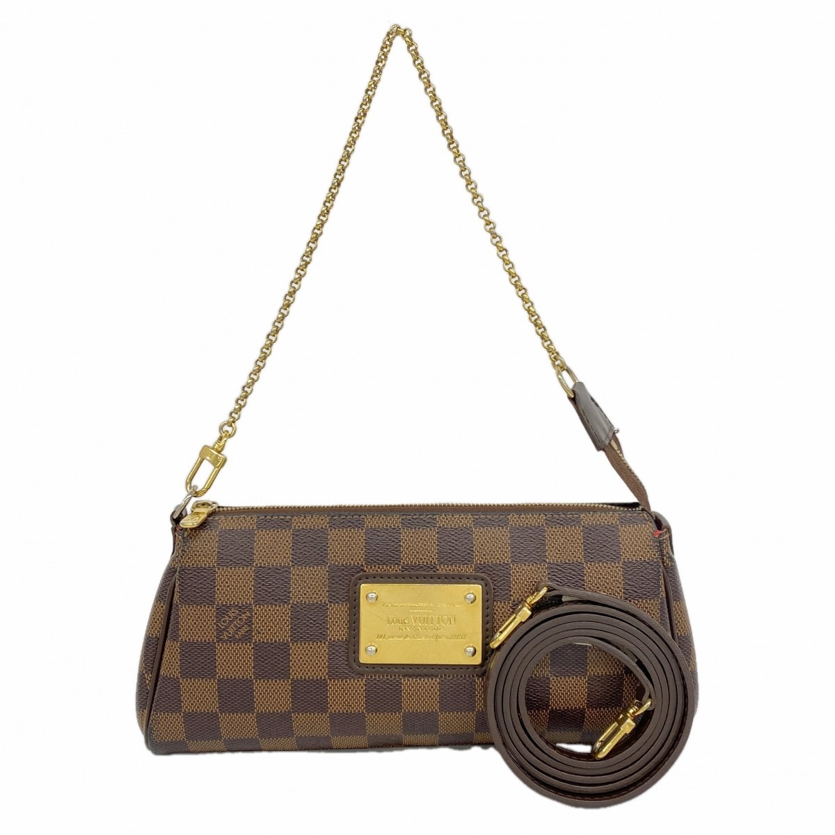 【6db1503】ルイヴィトン ハンドバッグ ダミエ エヴァ N55213 エベヌ 2wayバッグ【中古】レディース